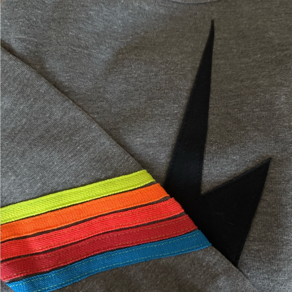 Aviator Nation Lightning Bolt & Rainbow Stripes Crewneck Sweatshirt - Medium - Picture 14 of 15